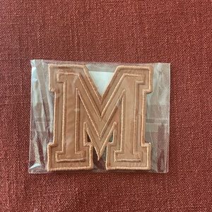 Stoney Clover Lane nylon varsity letter M patch